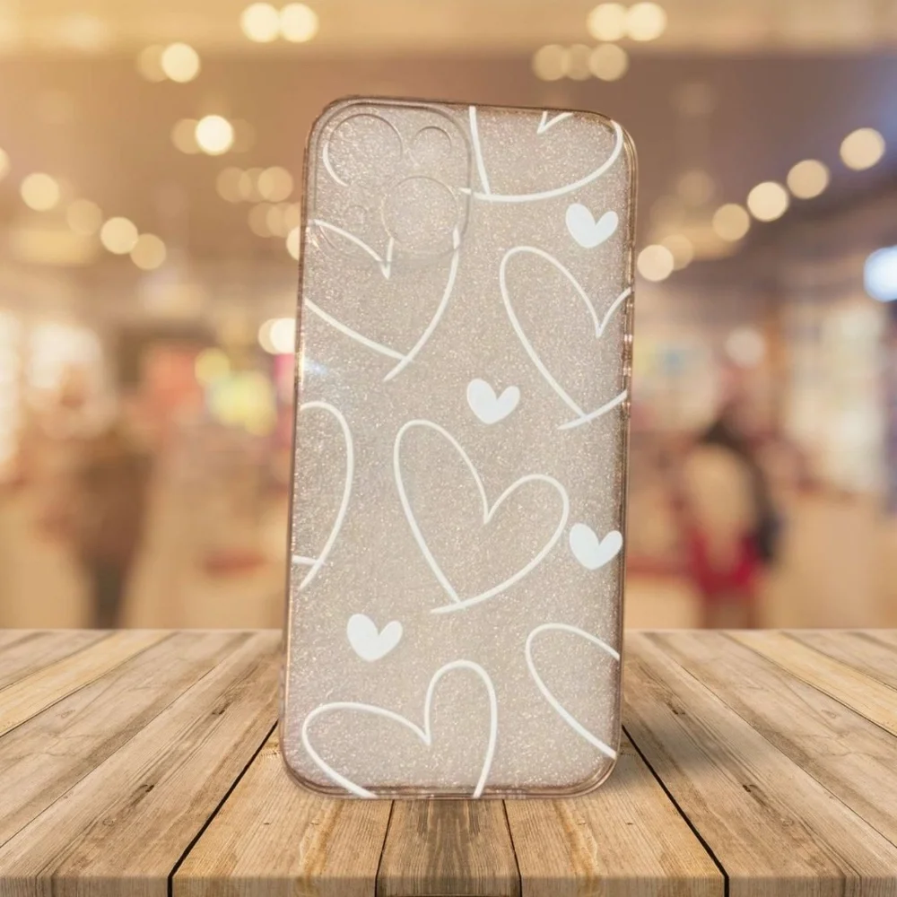 Bundle of 10 iPhone 13/14 Silicone Heart Case | Clear | NWT